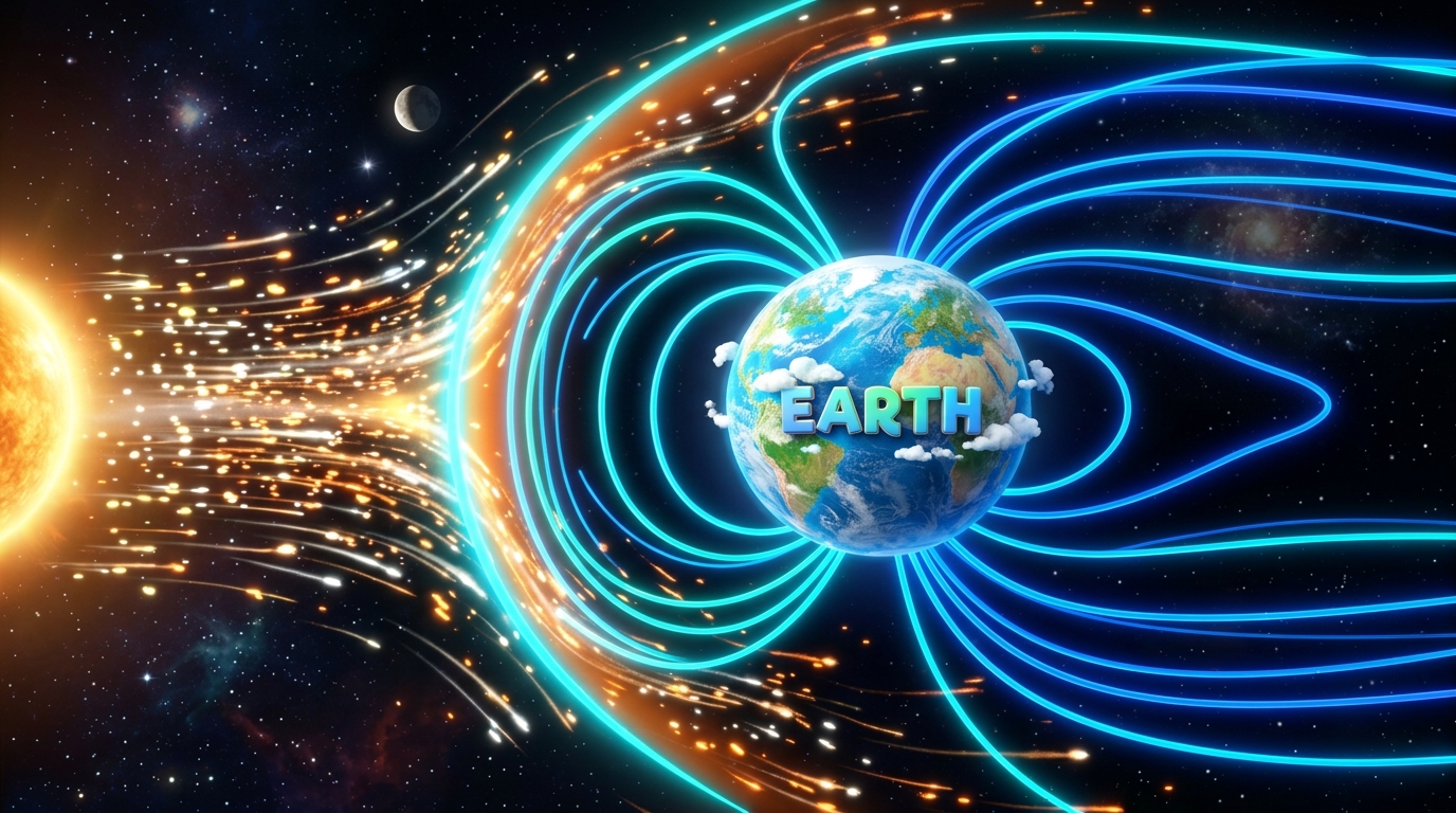 Earth's 3D Geomagnetic Field & Magnetosphere
